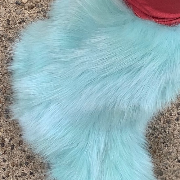 Mint Green Real Fur Boots - Picture 10 of 10